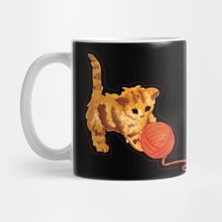 Cat playing with ball Mug